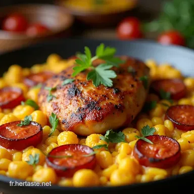 Paella Poulet Chorizo Recette Le Go&ucirc;t de lEspagne Chez Vous Fiche recette