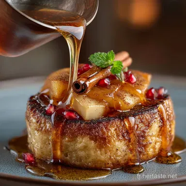 Pain Perdu Moelleux aux Pommes Caram&eacute;lis&eacute;es et Cannelle