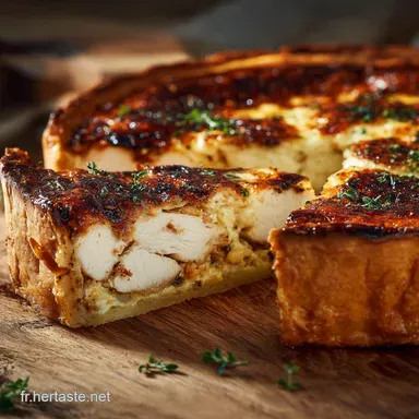 Pain quiche au poulet et moutarde le secret dun fond croustillant Fiche recette