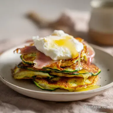 Pancakes Courgette Ch&egrave;vre Jambon pour 4