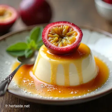 Panna Cotta Passion Recette Facile &agrave; la Vanille et Coulis Exotique