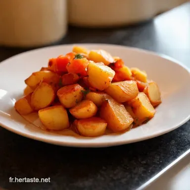 Recette Simple et Rapide Patatas Bravas Fa&ccedil;on Ligne Gourmandise Fiche recette