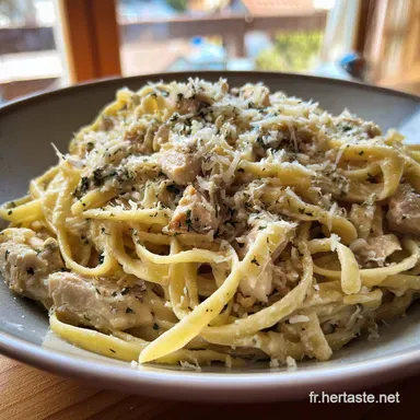 P&acirc;tes Cr&eacute;meuses Poulet Ail Parmesan La Sauce Onctueuse Facile en 35 Min Fiche recette