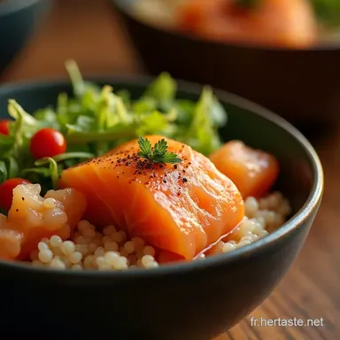 Recette Facile de Poke Bowl au Saumon Fum&eacute; Maison Sauce Agrumes Fiche recette