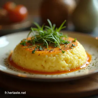 Recette de Polenta Cr&eacute;meuse aux Herbes et Fenouil Caram&eacute;lis&eacute; Fiche recette