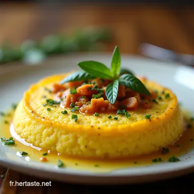 Recette de Polenta Cr&eacute;meuse aux Herbes et Fenouil Caram&eacute;lis&eacute;