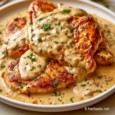 Poulet &agrave; la Cr&egrave;me pour 4 Personnes