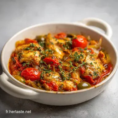 Recette de Poulet Basquaise &agrave; la fa&ccedil;on de Cyril Lignac : 70 min Fiche recette