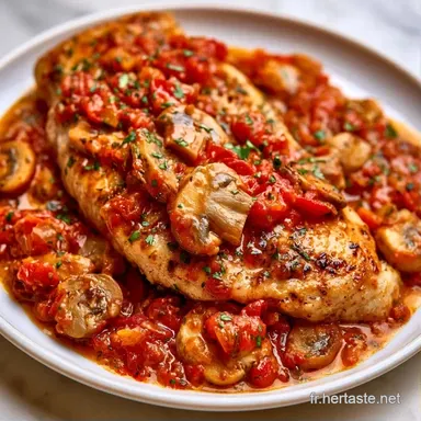 Poulet Tomate Champignons en 30 Minutes Fiche recette