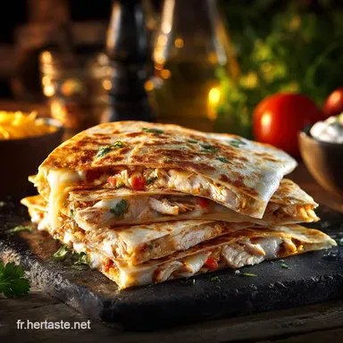 Quesadillas au poulet et au fromage la recette facile et croustillante Fiche recette