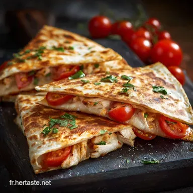 Quesadillas Poulet Tomate Facile Recette Express Fromage Fondant 30 Min