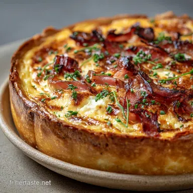 La Quiche Fondante Poireau Ch&egrave;vre Jambon Sec Recette Facile Maison Fiche recette