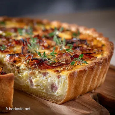 La Quiche Fondante Poireau Ch&egrave;vre Jambon Sec Recette Facile Maison