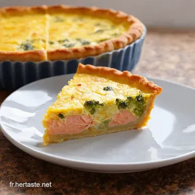 Recette Simple et Rapide Ma Quiche Saumon Brocolis Facile Fiche recette