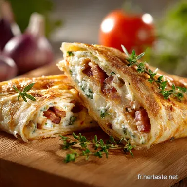 Quiche Wrap au Bacon et Ch&egrave;vre la version express et sans p&acirc;te Fiche recette