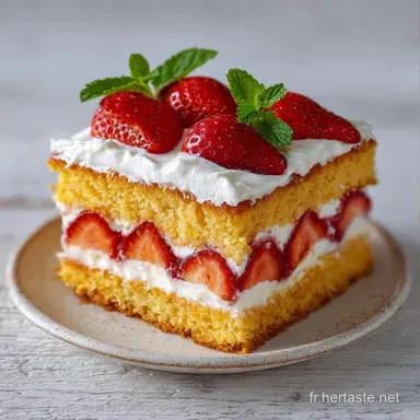 Recette Fraisier D&eacute;butant au Mascarpone Fiche recette