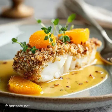 Recette Noel Plat Poisson : Cabillaud aux Noisettes & Cl&eacute;mentine Fiche recette