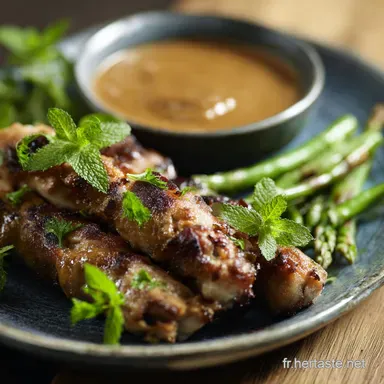 Rouleau de printemps sauce cacahu&egrave;te Recette Facile et Sauce Satay Cr&eacute;meuse Fiche recette