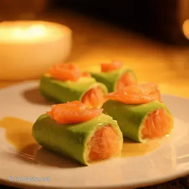 Ap&eacute;ro Chic Recette Simple et Rapide des Rouleaux AvocatSaumon Fiche recette