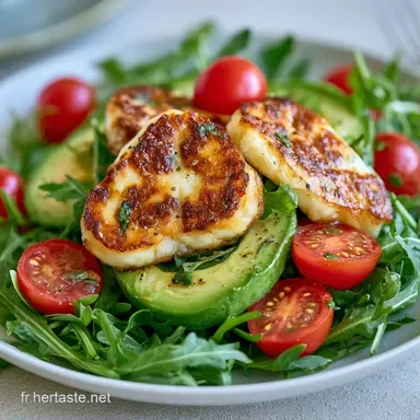 Salade Avocat et Halloumi Libanaise Fiche recette