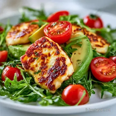 Salade Avocat et Halloumi Libanaise
