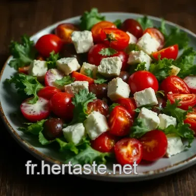 Id&eacute;es de salades compos&eacute;es : Salade de Saison aux L&eacute;gumes Croquants Fiche recette