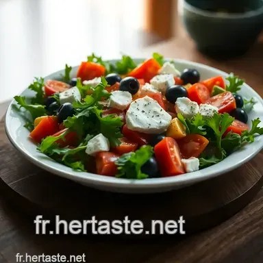 Salade Compos&eacute;e M&eacute;diterran&eacute;enne en Couleurs : Fra&icirc;cheur et Saveurs d'&Eacute;t&eacute; Fiche recette