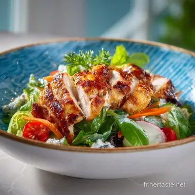 Id&eacute;e Savoureuse de Salade Compos&eacute;e au Poulet pour 4 Personnes Fiche recette