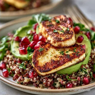 Salade De Quinoa Et Halloumi En 40 Min