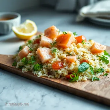 Salade de Riz Croustillante au Saumon: Oh L&agrave; L&agrave;! Fiche recette