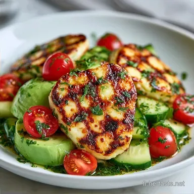 Salade D&eacute;t&eacute; Au Halloumi En 20 Minutes