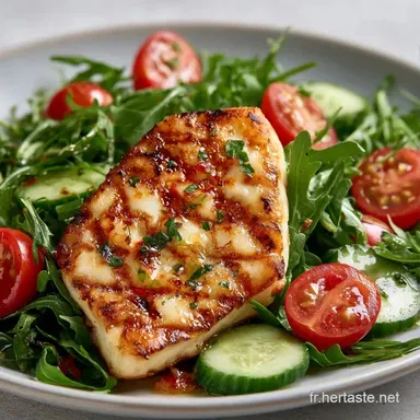 Salade Ti&egrave;de De Halloumi en 25 Minutes Fiche recette