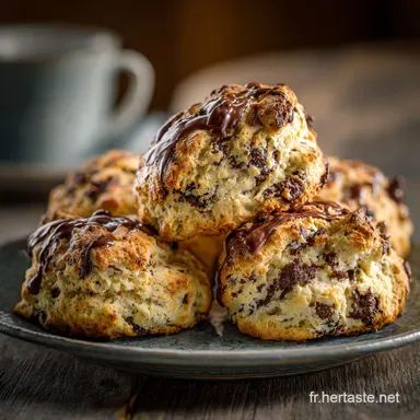 Scones aux p&eacute;pites de chocolat Recette facile a&eacute;r&eacute;e et ultramoelleuse Fiche recette