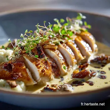 Recette et concours Supr&ecirc;me de volaille sauce Vin Jaune de chef