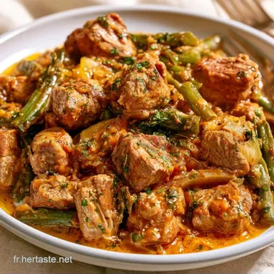 Tajine D'Agneau L&eacute;gumes pour 4 Personnes Fiche recette