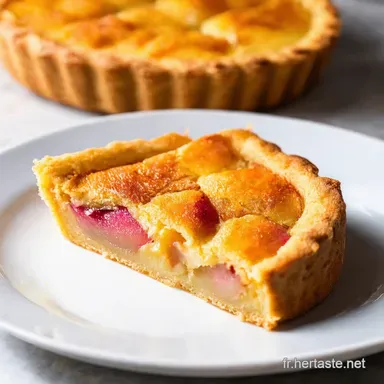 Ma Tarte &agrave; la Rhubarbe Traditionnelle Recette Facile Croustillante Fiche recette