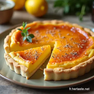 Recettes de Blettes Tarte Rustique &agrave; la Ricotta et Zeste de Citron