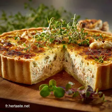Tarte L&eacute;g&egrave;re Thon Moutarde La Quiche Minceur WW Pr&ecirc;te en 15 min Fiche recette
