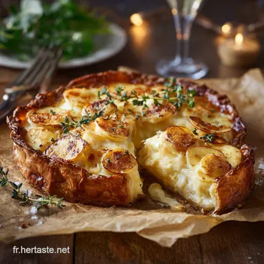 Tarte Rustique au Fromage Raclette LEsprit des Alpes en Recette Fiche recette