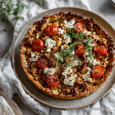 Tarte Viande Hach&eacute;e et Ch&egrave;vre en 50 Minutes - Cuisson au Four Fiche recette