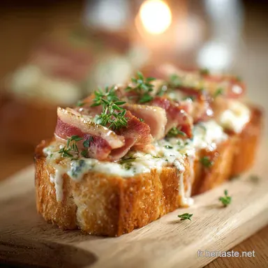 Tartine au Reblochon et Bacon AOP Recette Savoyarde Facile et Express Fiche recette