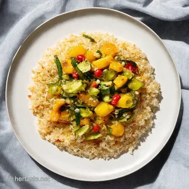 Tian de l&eacute;gumes proven&ccedil;al recette Ma version facile sur lit de riz