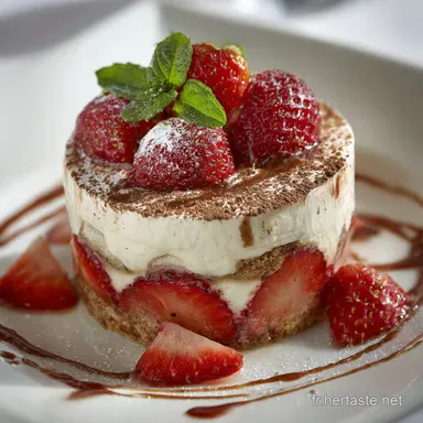 Tiramisu L&eacute;ger aux Fraises la version estivale et cr&eacute;meuse WW Fiche recette