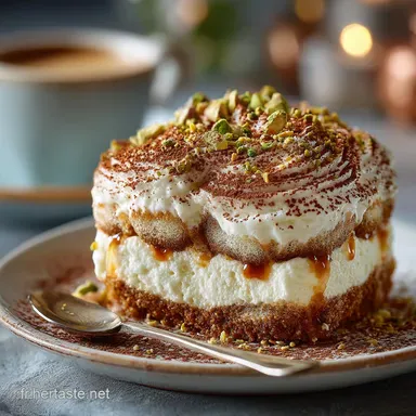 Recette Tiramisu Pistache Cr&egrave;me Mascarpone UltraGourmande Fiche recette