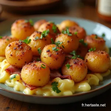 Totchos au Bacon &OElig;ufs et Fromage Recette Facile de Brunch D&eacute;cadent Fiche recette