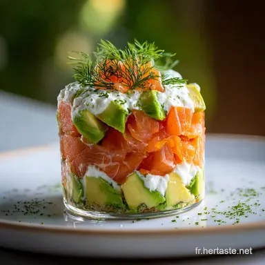 Avocado Smoked Salmon Verrine - Entr&eacute;e Facile