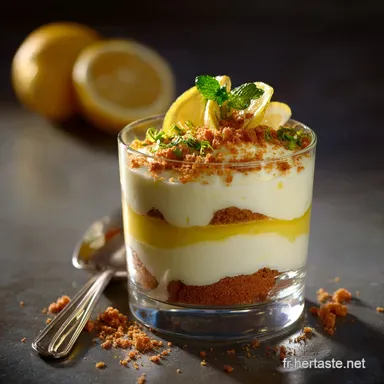 Verrine Citron Sp&eacute;culoos Mascarpone Dessert Facile et Sans Cuisson Fiche recette