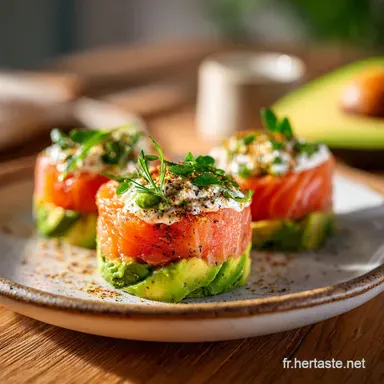 Recette Verrines Avocat Saumon Frais pour 6 Portions Fiche recette