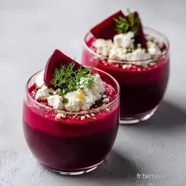 Verrines Betterave Fromage Frais pour 6 Portions Fiche recette