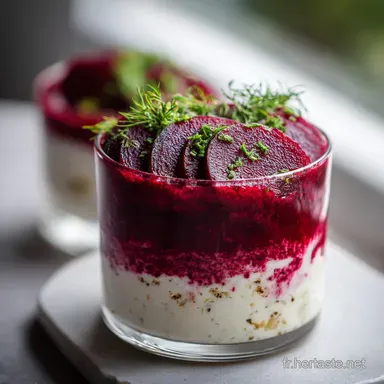Verrines Betterave Fromage Frais pour 6 Portions